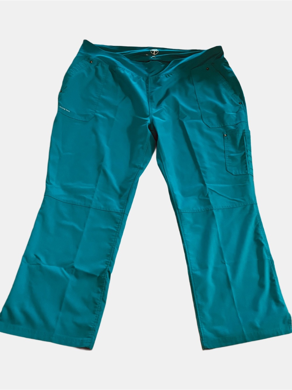 Healing Hands Purple Label Scrub Pants Petite 2XP Teal Turquoise Style 9133PX